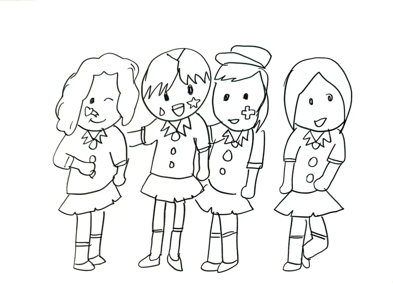 お子さまの鉛筆スケッチ