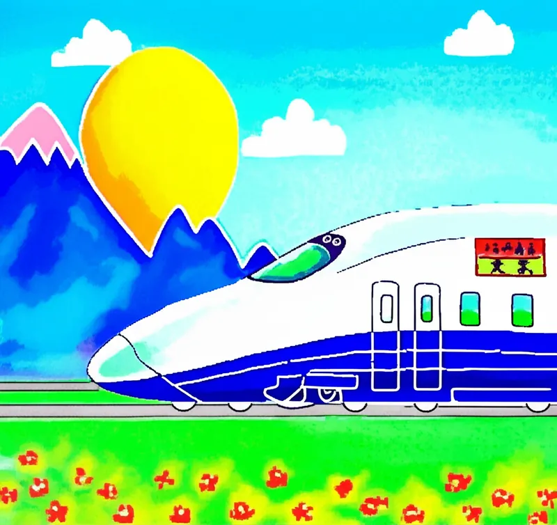 本物の子供の絵を KidsAI の AI 塗り絵アプリが水彩画スタイルに変換